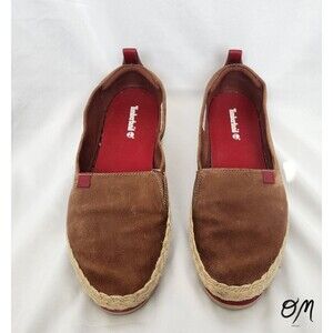 Timberland Womens Barcelona Bay Brown Red Slip Ons - Size 8.5